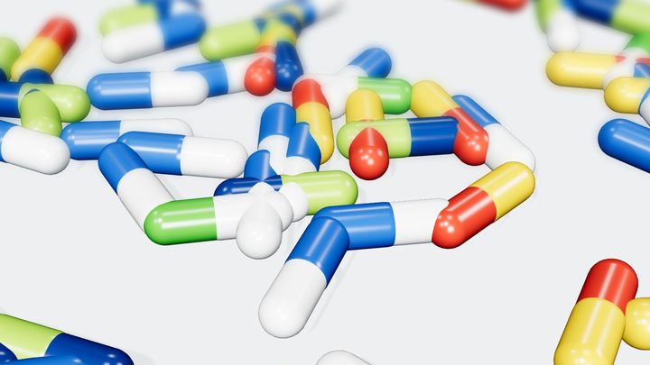 Hard gelatin capsules in brand colours — representative of the range appointed on franchise