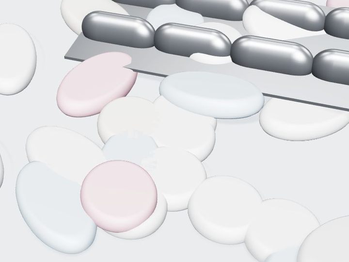 An alu-alu blister strip beside loose tablets — representative of the UNOS Biotech tablet range